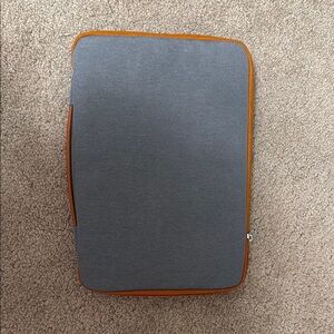 Stylish Gray and Orange laptop sleeve
